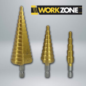 hss step drill set / workzone / 3pcs